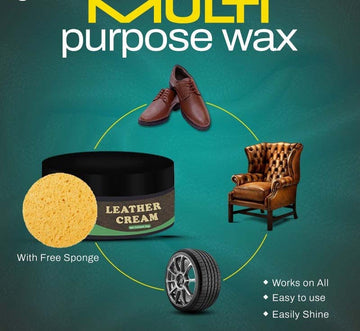 Multipurpose Leather wax with Free Sponge